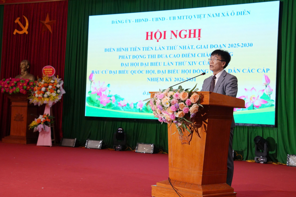 Xã Ô Diên: Hăng say thi đua lập thành tích mừng Đại hội XIV của Đảng