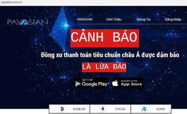 Ví điện tử PayAsian huy động vốn trái phép, có dấu hiệu lừa đảo canh bao vi dien tu payasian huy dong von trai phep co dau hieu lua dao