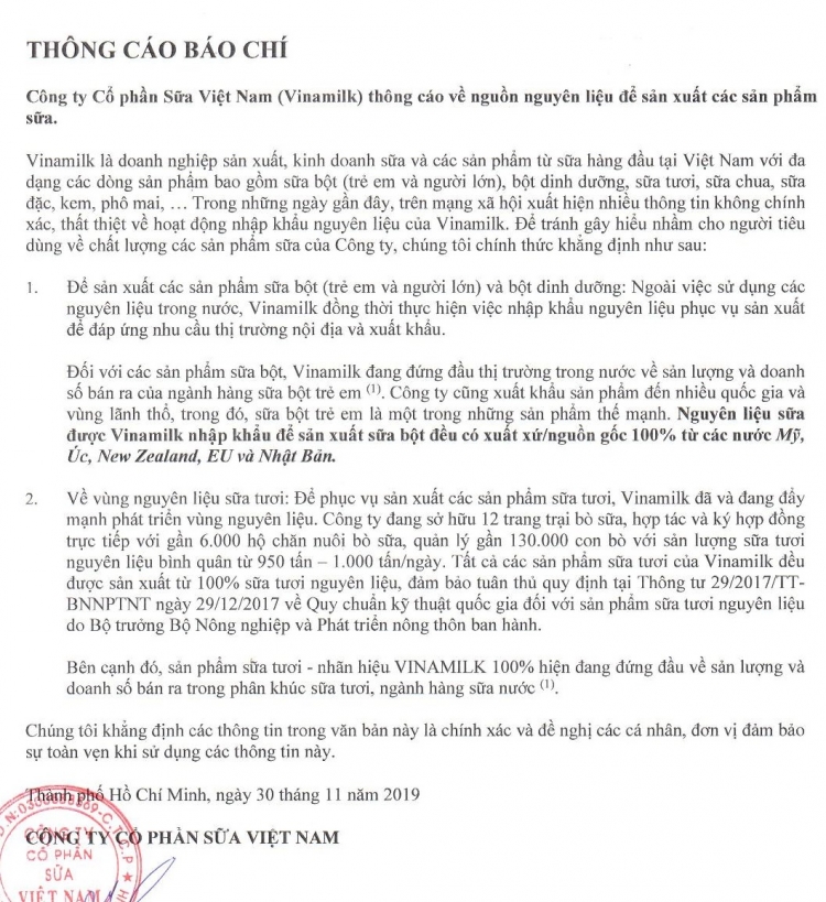 Vinamilk thông tin về nguồn nguyên liệu sản xuất sữa vinamilk thong tin ve nguon nguyen lieu san xuat sua