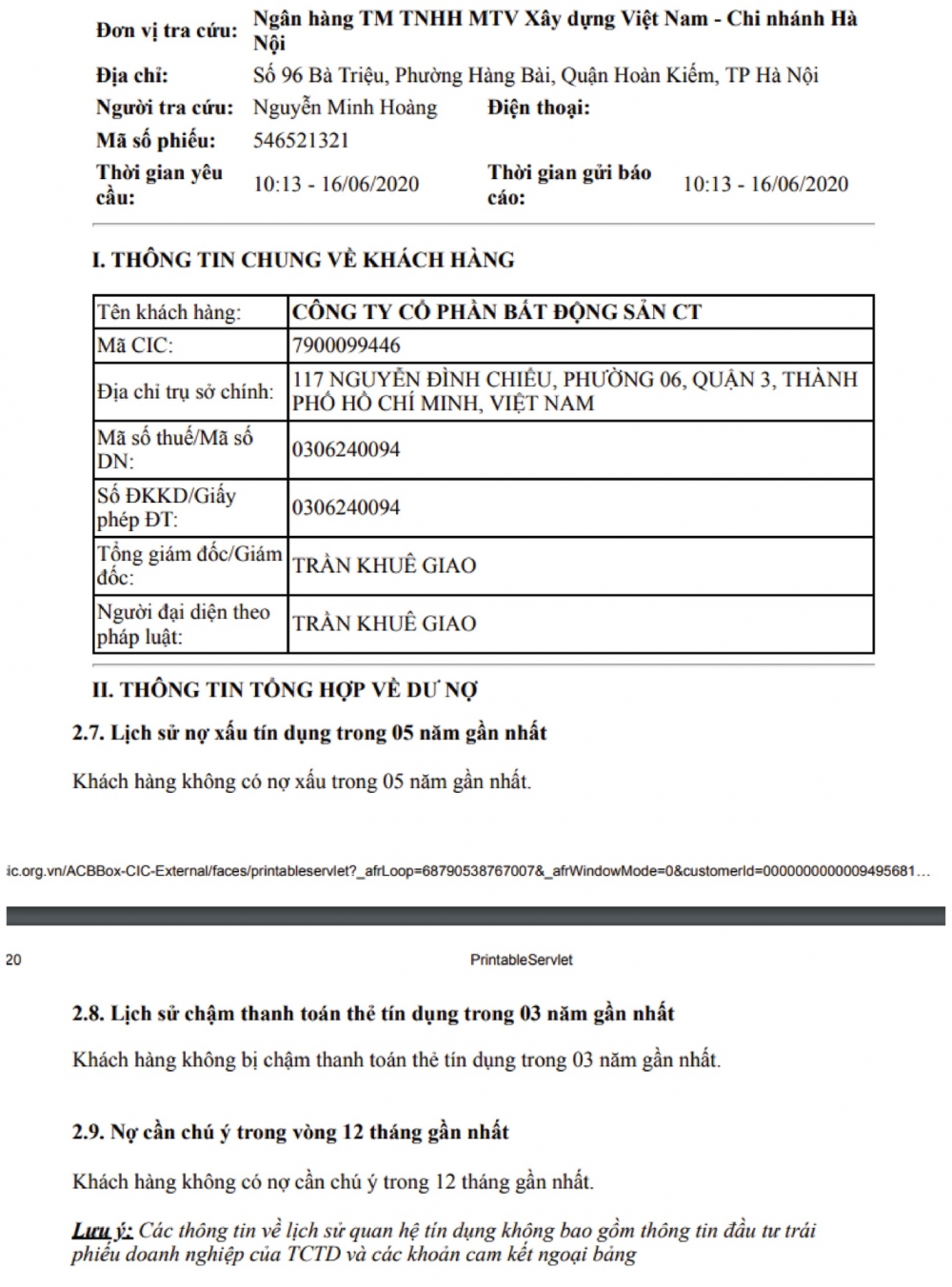 C.T Land lỗ khủng bao nhiêu?