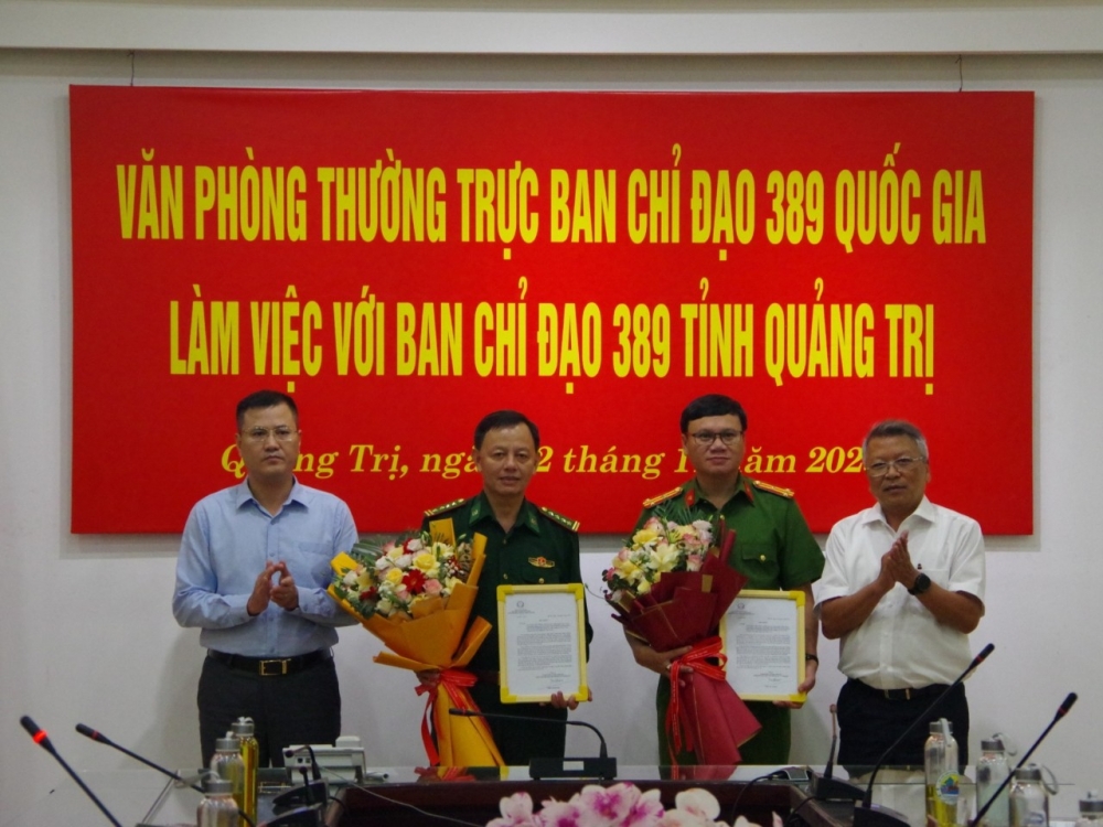 Văn phòng Thường trực Ban Chỉ đạo 389 quốc gia nắm tình hình ở Quảng Trị
