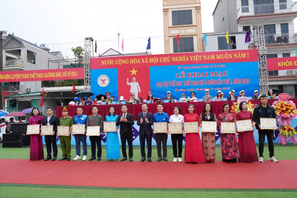 Xã Ô Diên lan toả phong trào toàn dân rèn luyện thể dục thể thao