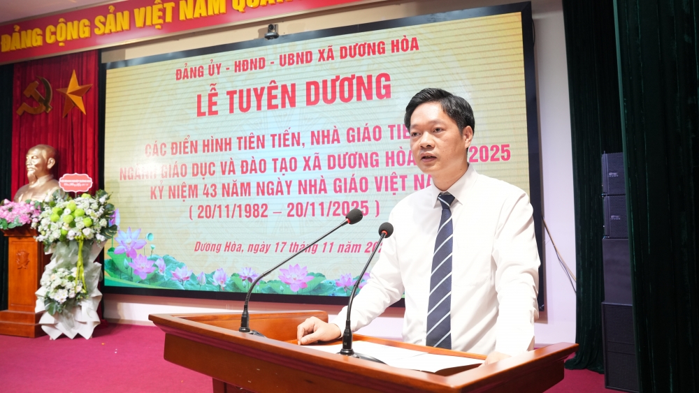 Xã Dương Hòa tri ân, tôn vinh các nhà giáo tiêu biểu