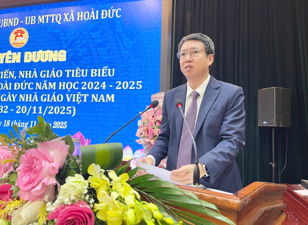 Xã Hoài Đức tuyên dương điển hình tiên tiến, nhà giáo tiêu biểu