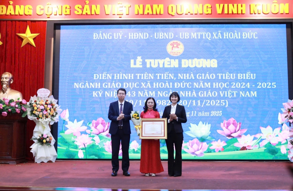 Xã Hoài Đức tuyên dương điển hình tiên tiến, nhà giáo tiêu biểu