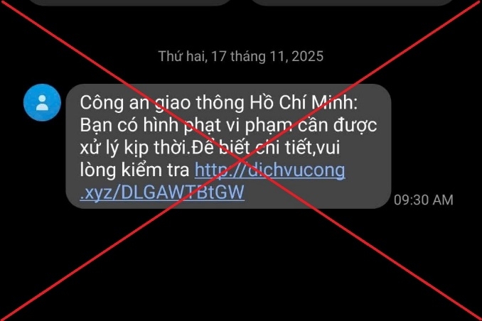 Cảnh giác tin nhắn lừa đảo giả thông báo “phạt nguội” của cảnh sát giao thông Cảnh giác tin nhắn lừa đảo giả thông báo “phạt nguội” của cảnh sát giao thông