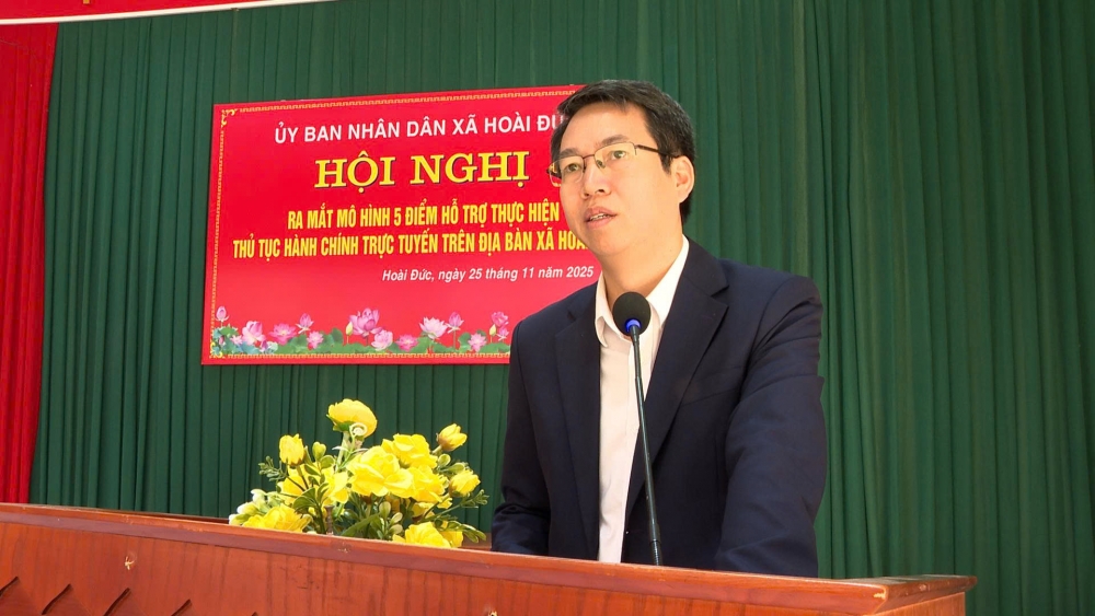 Xã Hoài Đức ra mắt 5 điểm hỗ trợ thủ tục hành chính trực tuyến