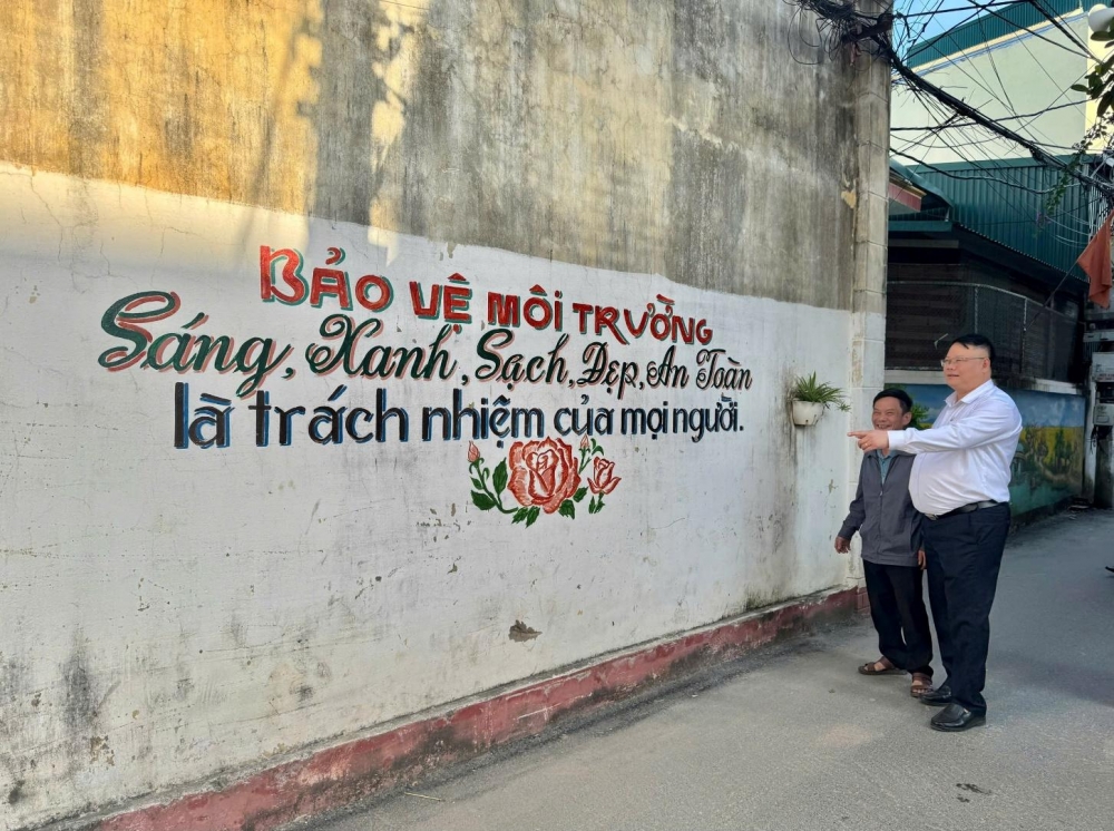 Xã Hoài Đức kiểm tra, chấm điểm thôn sáng – xanh – sạch – đẹp