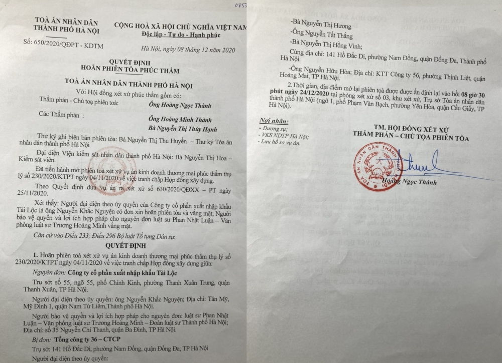 Doanh nghiệp “cõng” đơn đi cầu cứu vì phán quyết của TAND quận Đống Đa