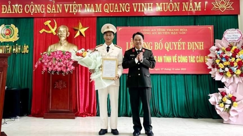 Huyện Hậu Lộc có tân Trưởng Công an