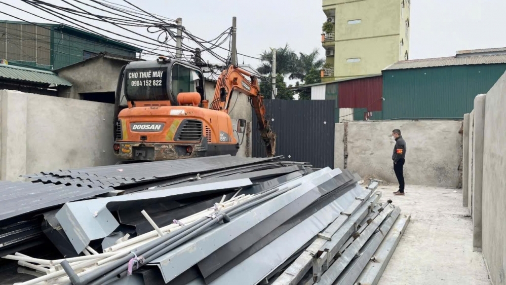 Chính quyền Hoài Đức mạnh tay xử lý các công trình xây dựng trên đất nông nghiệp