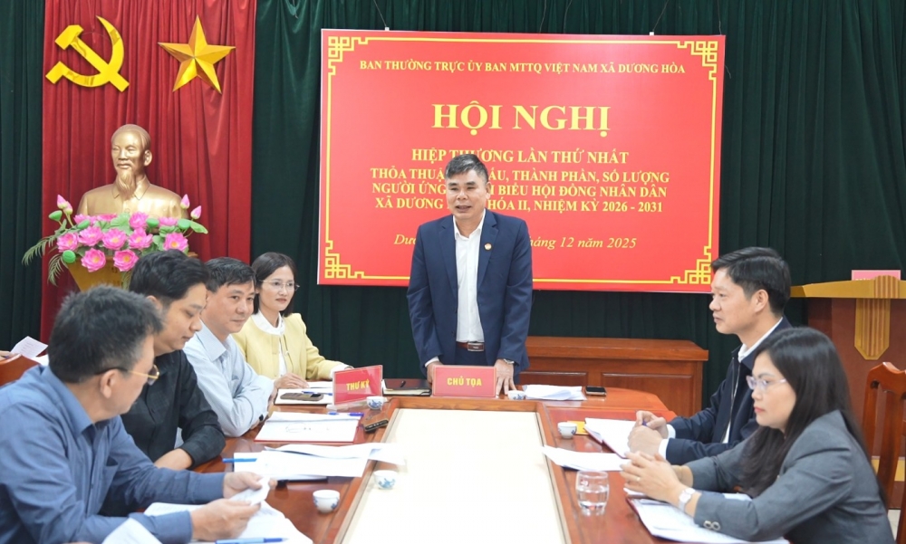 Xã Dương Hòa hiệp thương cơ cấu, số lượng người ứng cử đại biểu HĐND khoá mới