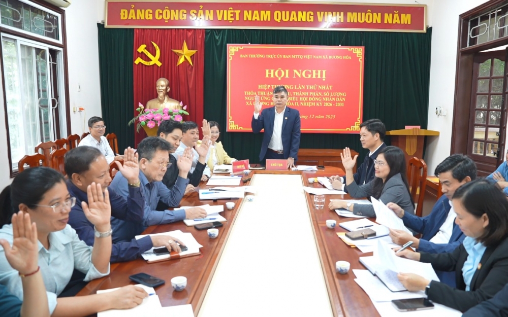 Xã Dương Hòa hiệp thương cơ cấu, số lượng người ứng cử đại biểu HĐND khoá mới