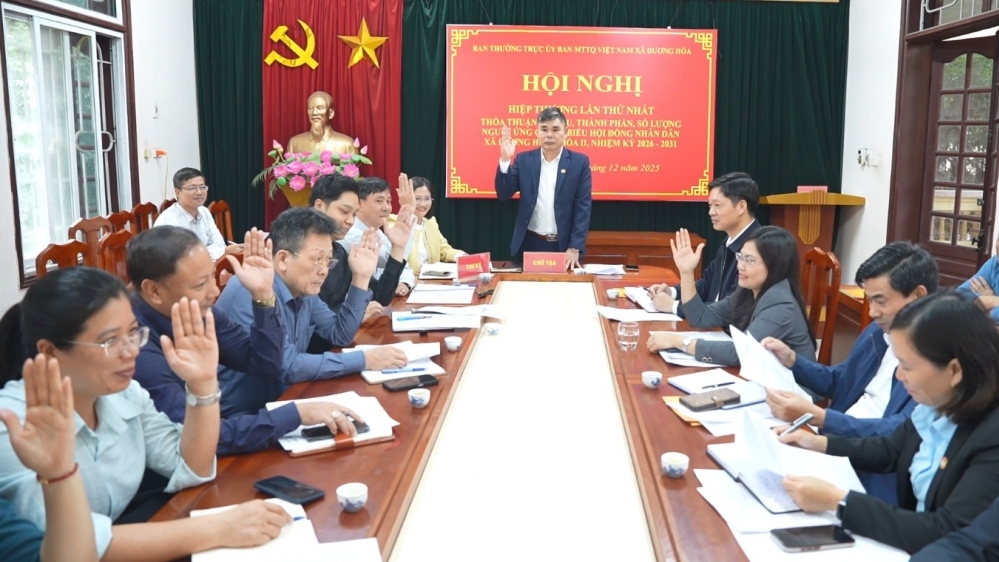 Xã Dương Hòa hiệp thương cơ cấu, số lượng người ứng cử đại biểu HĐND khoá mới