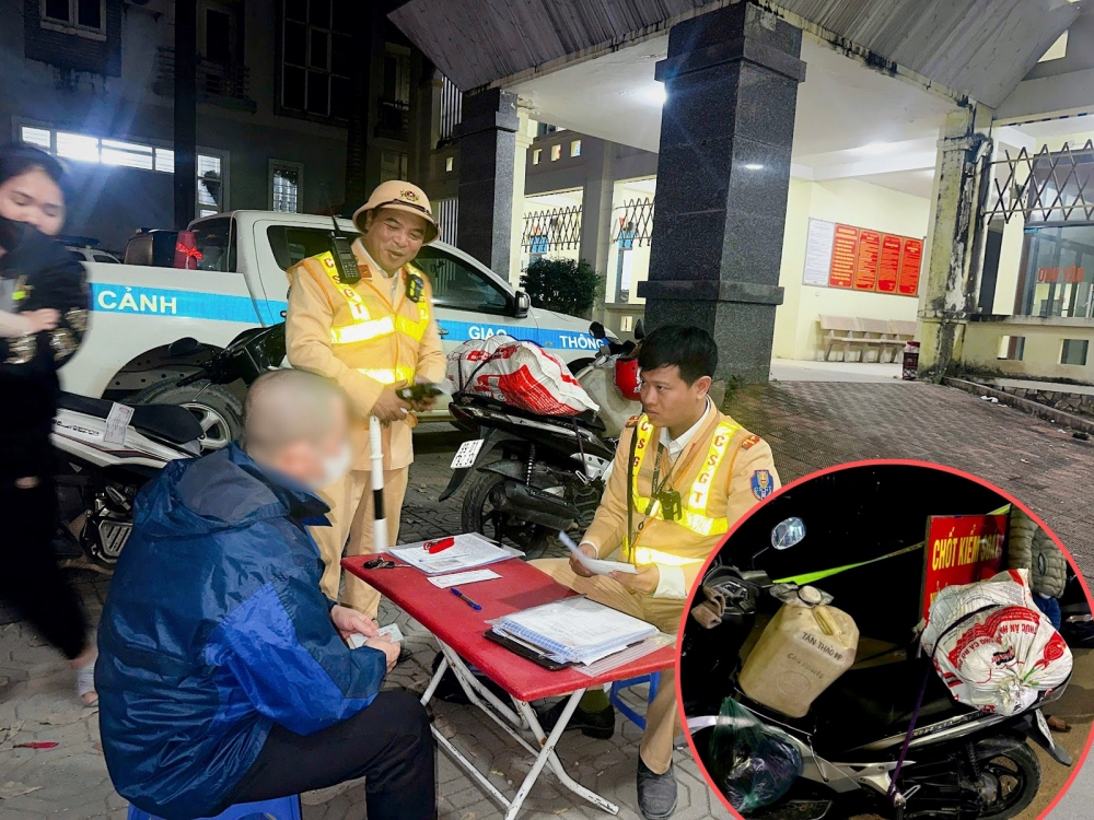 Người đàn ông chở can 20 lít rượu trên xe máy vi phạm nồng độ cồn vượt khung Người đàn ông chở can 20 lít rượu trên xe máy vi phạm nồng độ cồn vượt khung