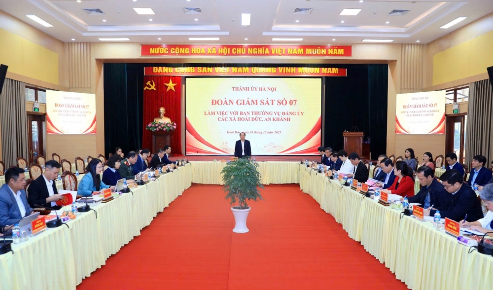 Đoàn giám sát số 07 của Ban Thường vụ Thành ủy Hà Nội làm việc với xã Hoài Đức, An Khánh Đoàn giám sát số 07 của Ban Thường vụ Thành ủy Hà Nội làm việc với xã Hoài Đức, An Khánh