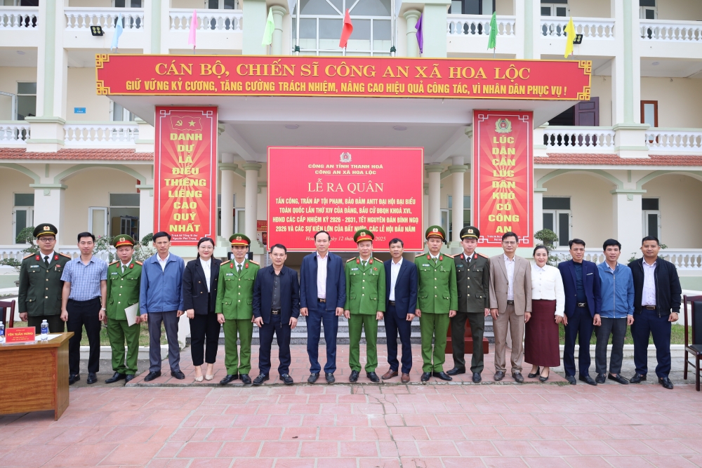 Xã Hoa Lộc cao điểm tấn công, trấn áp tội phạm, bảo vệ các sự kiện lớn của đất nước