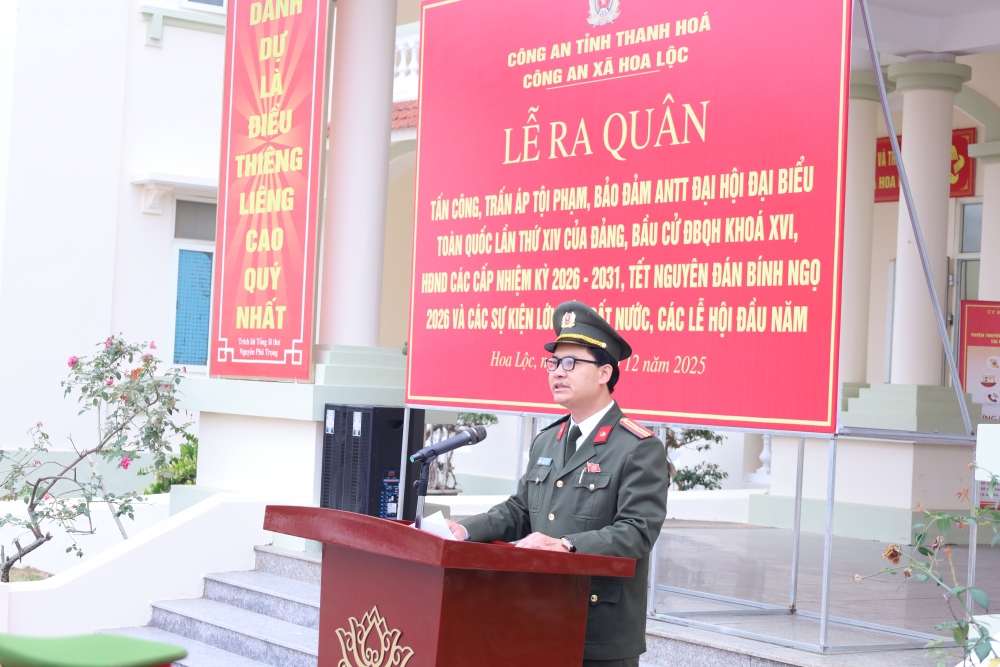 Xã Hoa Lộc cao điểm tấn công, trấn áp tội phạm, bảo vệ các sự kiện lớn của đất nước