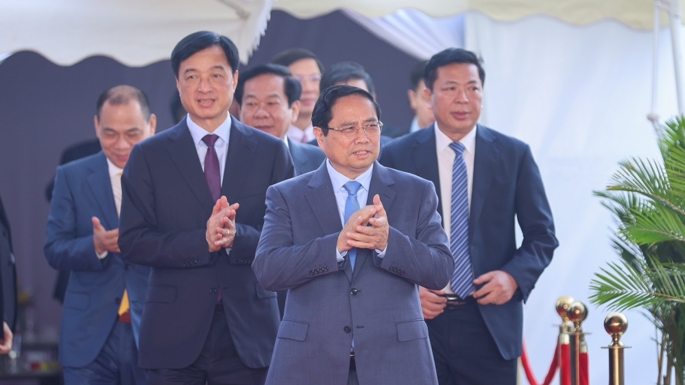 Thủ tướng Phạm Minh Chính và Chủ tịch Quốc hội dự khởi công 2 siêu dự án tại Hà Nội