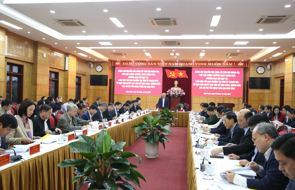 Thanh Hóa cần coi việc tháo gỡ khó khăn, vướng mắc cho các dự án là nhiệm vụ chính trị đặc biệt cấp bách Thanh Hóa cần coi việc tháo gỡ khó khăn, vướng mắc cho các dự án là nhiệm vụ chính trị đặc biệt cấp bách