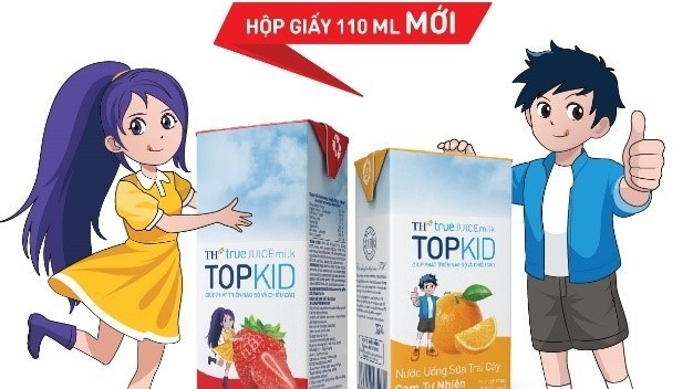 Tập đoàn TH ra mắt nước uống sữa trái cây TH true Juice Milk topkid 110ml