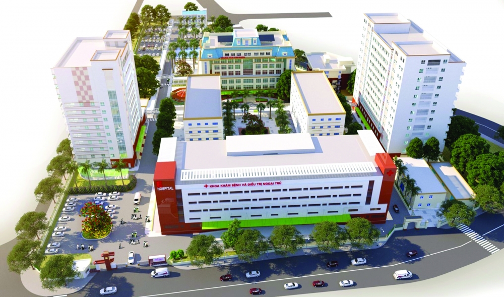 Phối cảnh mô hình Bệnh viện đa khoa hoàn chỉnh