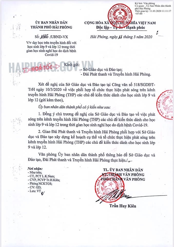 hai phong phat song hoc tren truyen hinh cho hoc sinh