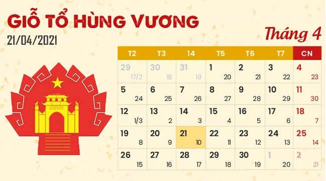 Giỗ tổ Hùng Vương năm 2021 được nghỉ duy nhất 1 ngày