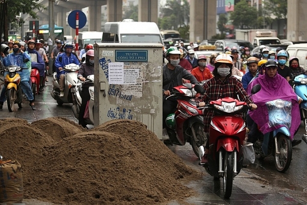 duong pho ha noi ket cung trong ngay dau di lam sau nghi le