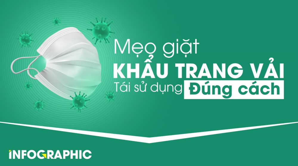 Cách giặt khẩu trang tái sử dụng đúng cách