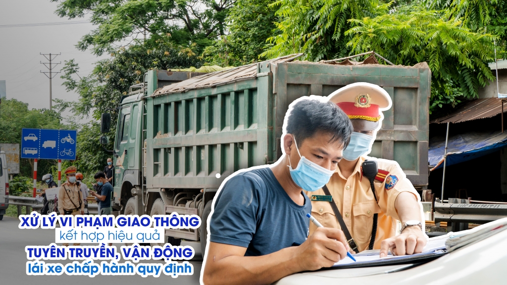 Xử lý vi phạm giao thông kết hợp hiệu quả với tuyên truyền, vận động lái xe chấp hành quy định