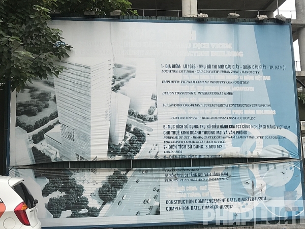 Cận cảnh trụ sở Vicem trên khu đất vàng đắp chiếu 8 năm tại thủ đô Hà Nội can canh tru so vicem tren khu dat vang dap chieu 8 nam