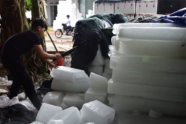 Kiếm tiền tỷ mỗi tháng nhờ sản xuất đá lạnh mùa vải thiều