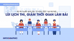 ha noi lui lich thi giam thoi gian lam bai thi tuyen sinh vao lop 10