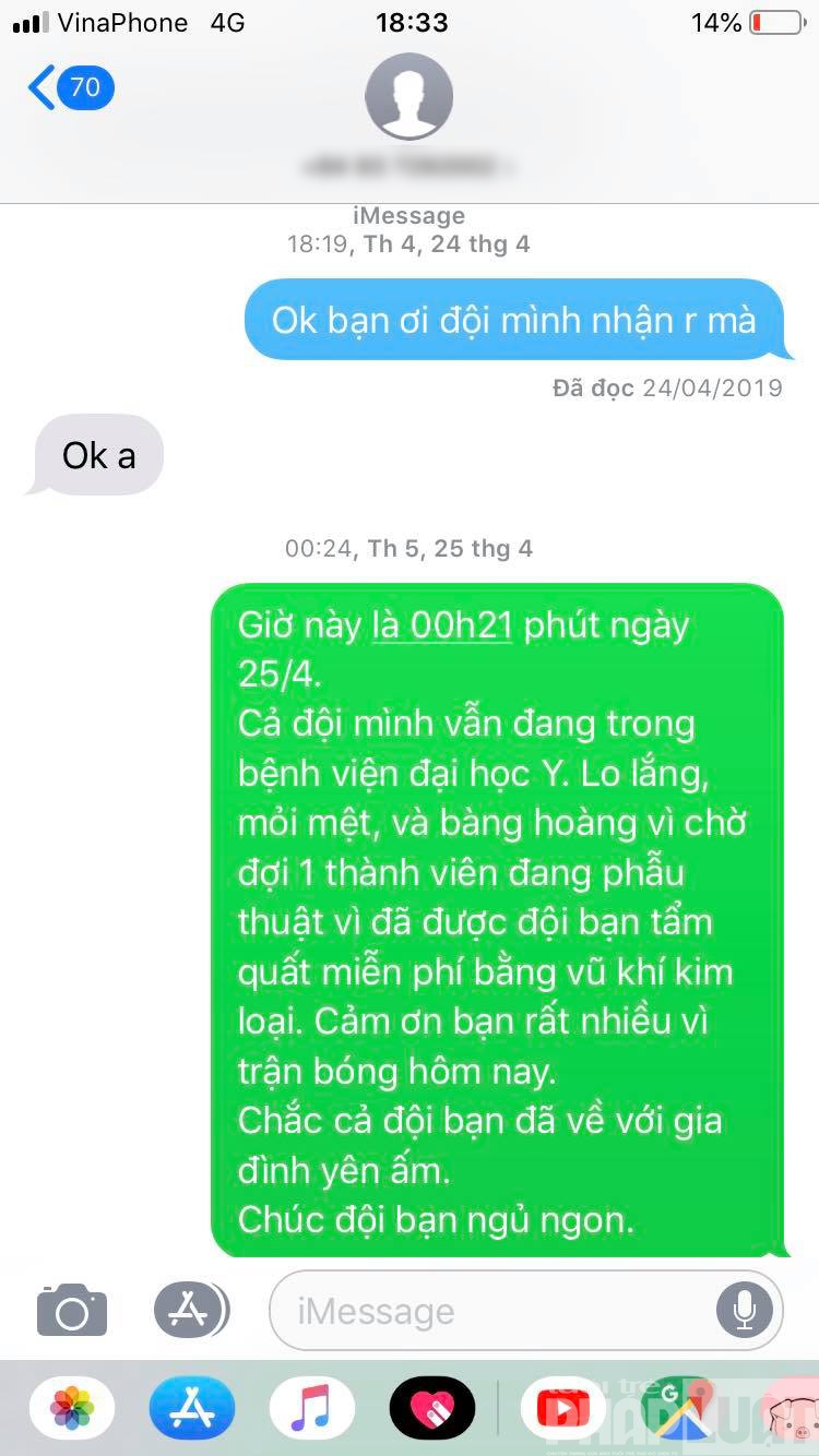 giao luu da phui thua dam doi bong lao vao danh doi thu nhap vien