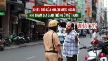 chieu tro tranh bi xu phat vi pham giao thong cua khach tay o viet nam