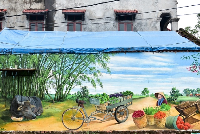 Những bức bích họa tuyệt đẹp ở làng nông nghiệp ngoại thành Hà Nội