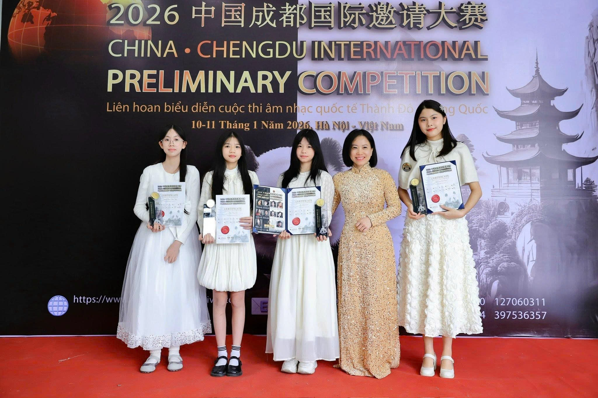 Các Vietschoolers xuất sắc giành những giải thưởng cao tại Asia Pacific International Arts Festival – Chengdu International Music Competition 2026