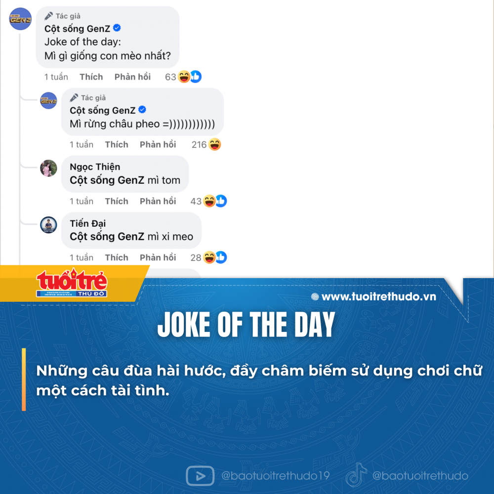 Giới trẻ đua nhau bắt trend "Joke of the day"