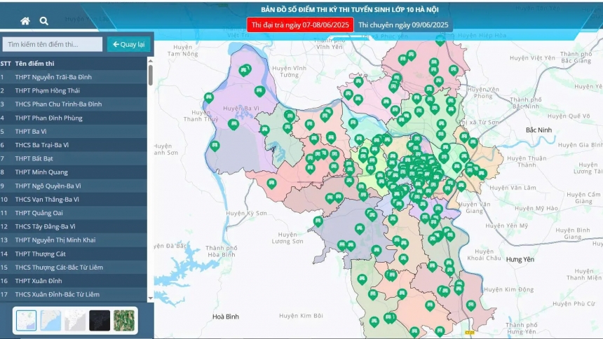 Hà Nội dùng bản đồ số giúp thí sinh không nhầm điểm thi tốt nghiệp cấp 3