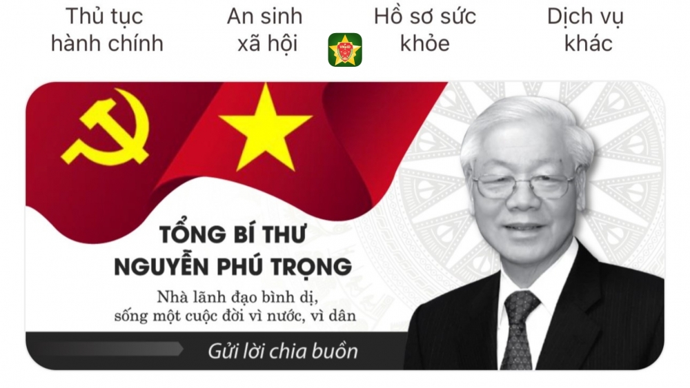 Người dân có thể chia sẻ ký ức về Tổng Bí thư Nguyễn Phú Trọng trên VNeID