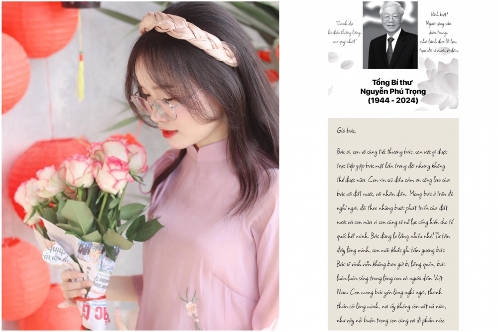 Người trẻ xúc động tiễn biệt Tổng Bí thư Nguyễn Phú Trọng qua sổ tang điện tử