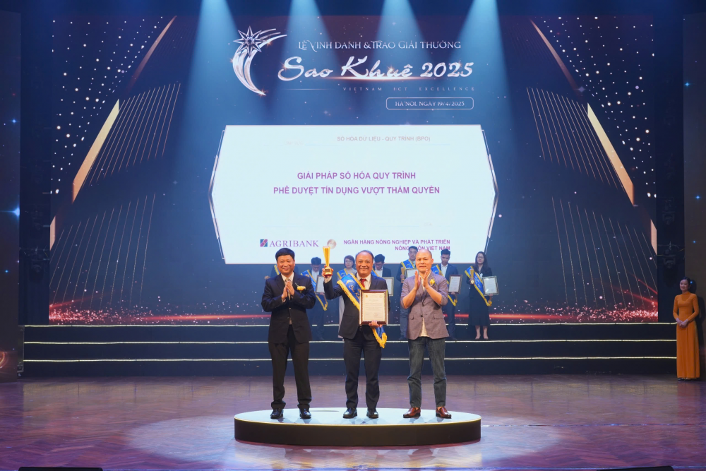 6 hệ thống công nghệ, sản phẩm dịch vụ Agribank xuất sắc được công nhận “Giải thưởng Sao Khuê 2025”