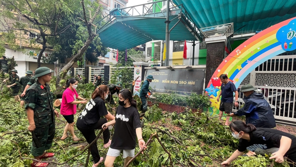 Hà Nội yêu cầu các trường học chủ động ứng phó với bão số 3