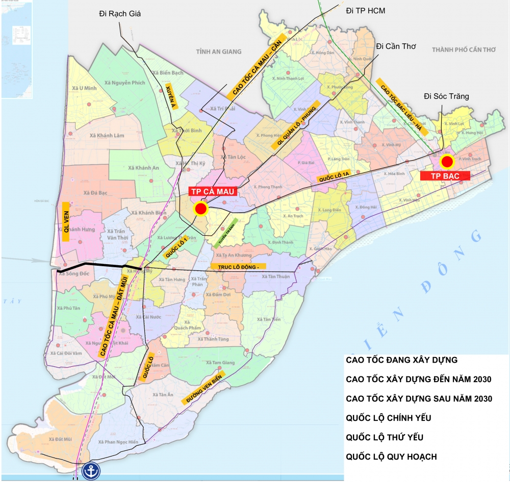 Hiện trạng và quy hoạch hạ tầng giao thông đường bộ tại tỉnh Cà Mau