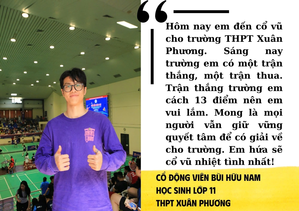 Bầu không khí sôi động trong ngày thi đấu đầu tiên Giải Cầu lông trẻ tranh cúp Báo Tuổi trẻ Thủ đô