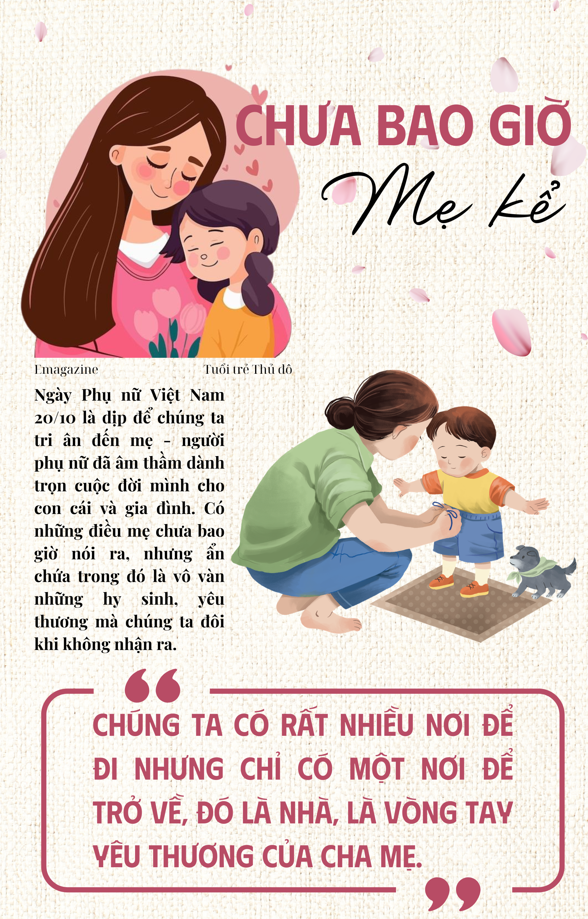 Chưa bao giờ mẹ kể