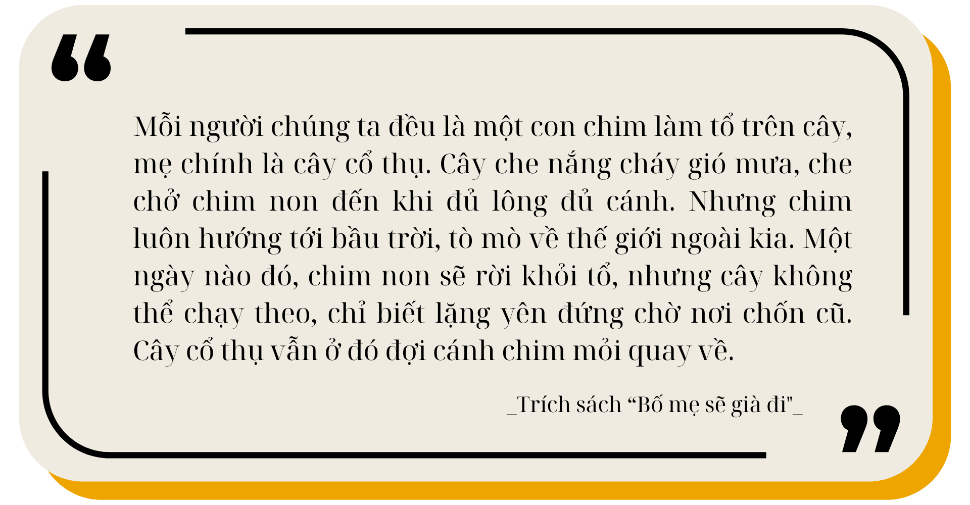 Chưa bao giờ mẹ kể