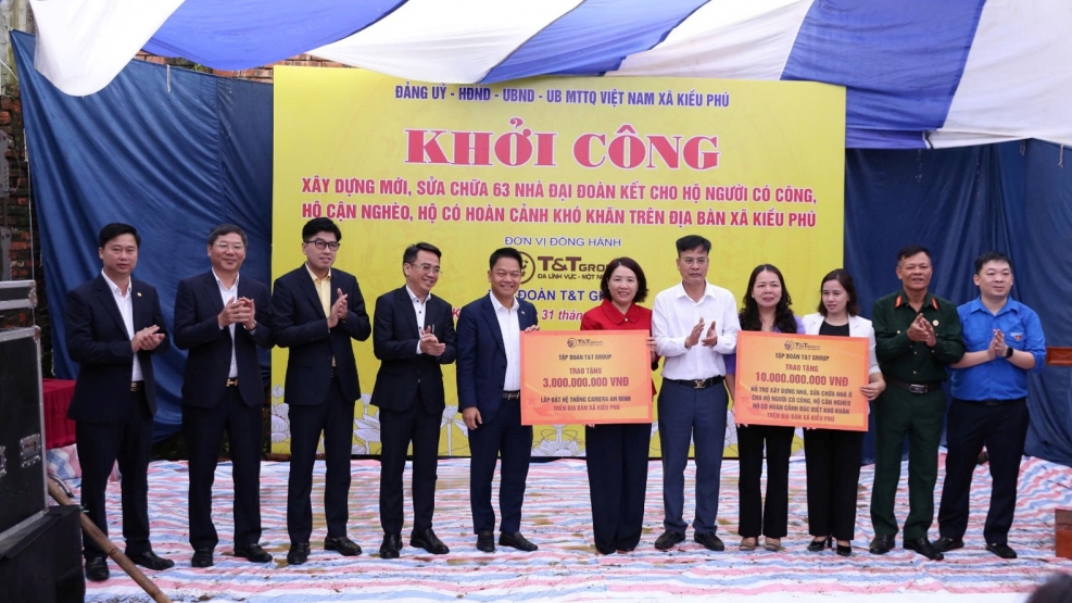 T&T Group tài trợ 13 tỷ đồng xây Nhà Đại đoàn kết và hệ thống camera an ninh tại xã Kiều Phú (Hà Nội)