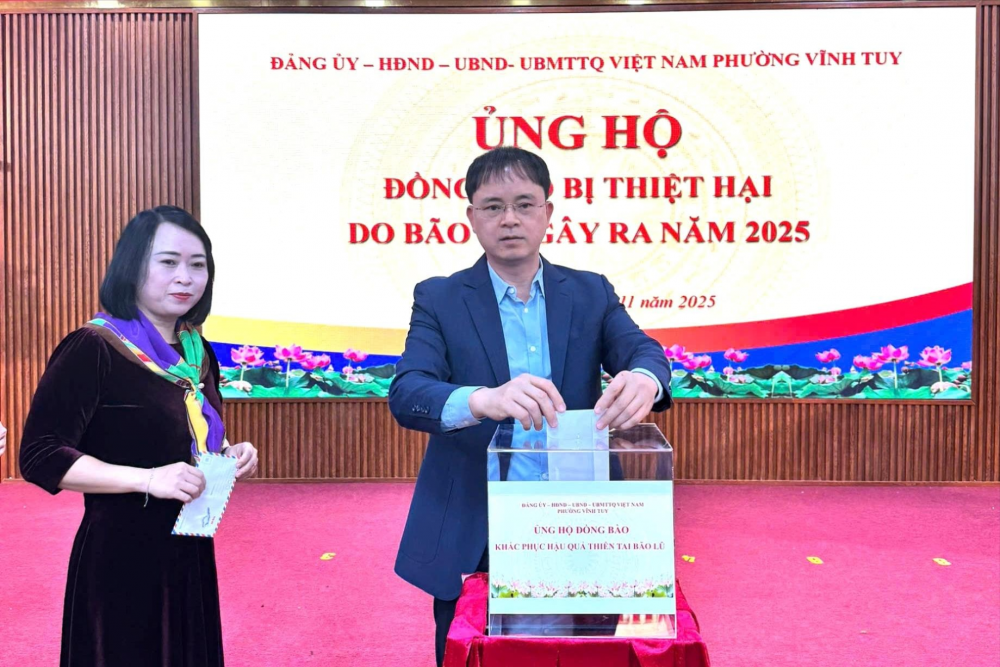 Phường Hai Bà Trưng, Vĩnh Tuy đồng lòng hướng về đồng bào miền Trung, Tây Nguyên